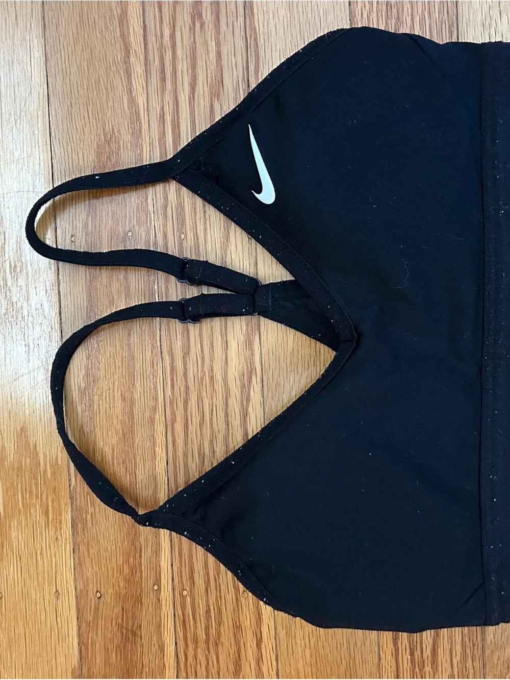 Nike Women's Black Adjustable-Strap Sports Bra